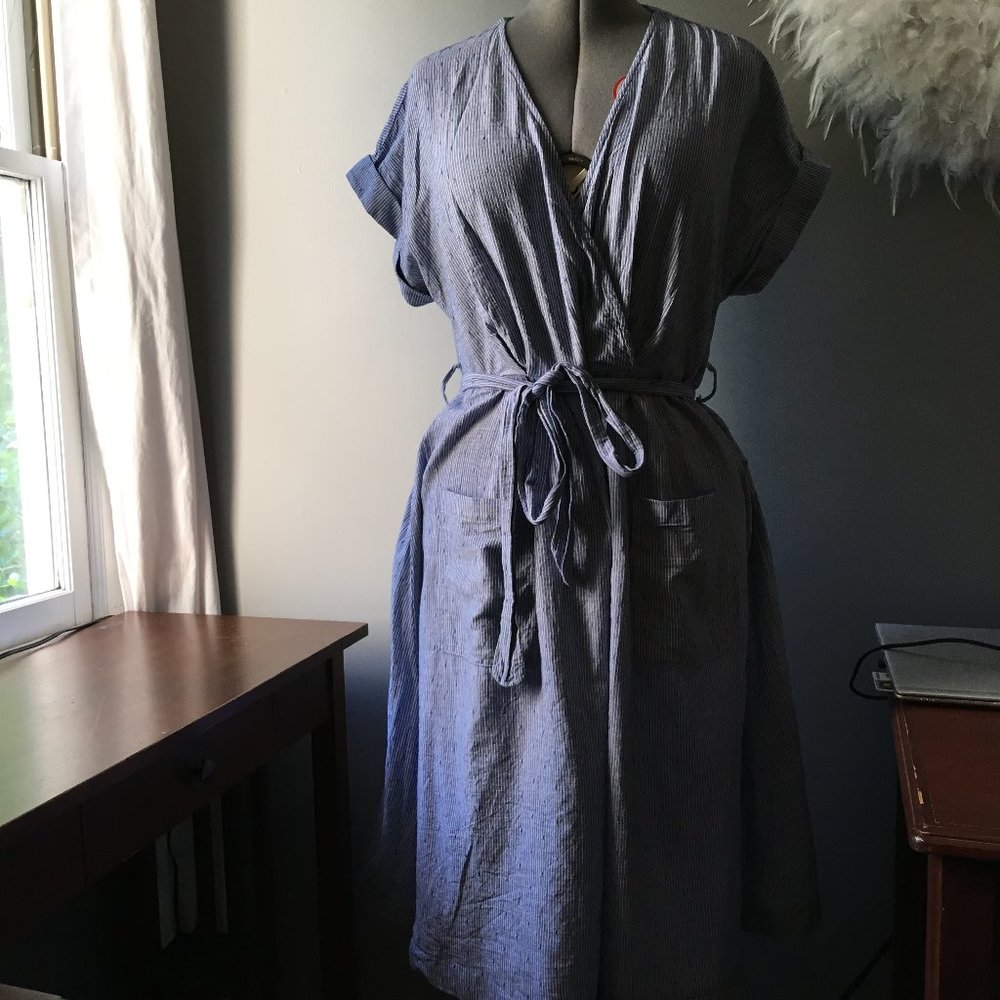 Violet by Violet Weekend Blue Faux Wrap Dress XL